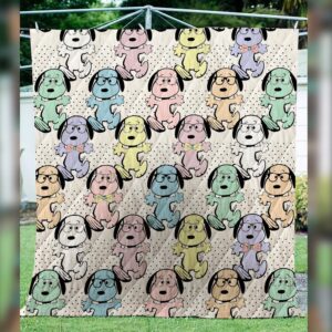 Snoopy Glasses 3D Quilt  Quilt